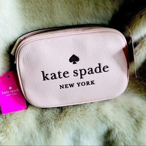 Kate Spade New York Pink Pebbled Leather Crossbody Spade Logo Bag NWT